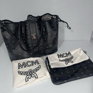 MCM Black and Gray Tote Bag
